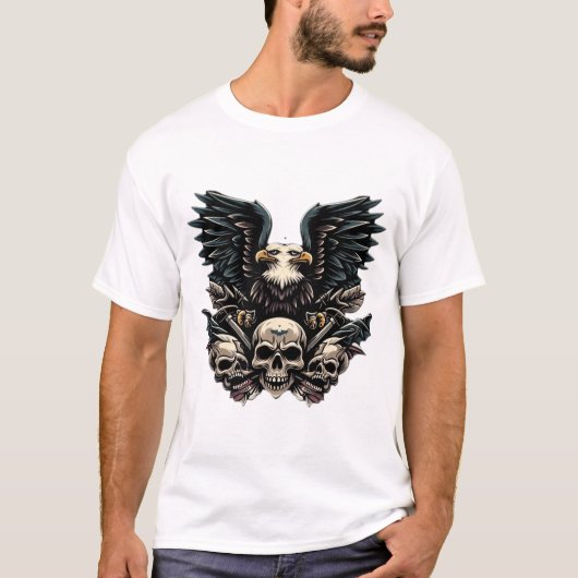 "Fierce Flight - Eagle Sticker Art Wallpaper" T-shirt (Voorkant)