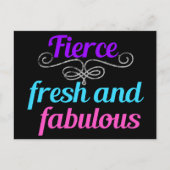 Fierce Fresh Fabulous Confident Diva Quote Briefkaart (Voorkant)