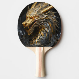 Fierce Gold Dragon Personalized Tafeltennisbatje