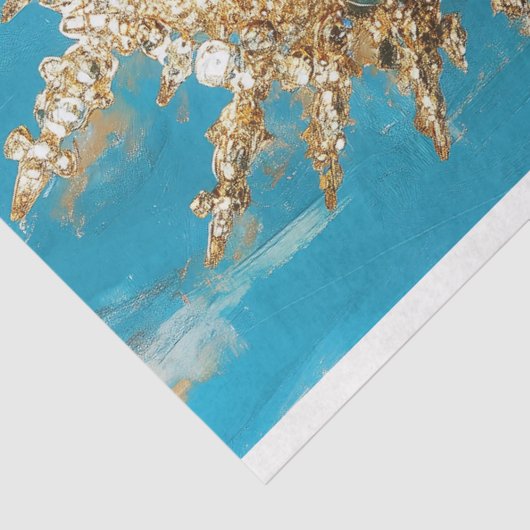 Fierce Gold Queen Abstracte Art Decoupage Tissuepapier (Detail)