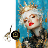 Fierce Gold Queen Abstracte Art Decoupage Tissuepapier