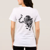 Fierce Grace - Vrouwen Tiger Graphic Tri-Blend T-S Shirt (Achterkant)