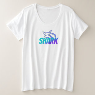 Fierce Gradiënt Haaienlogo   Kordate Oceaan Grote Maat T-shirt
