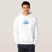 Fierce Gradient Shark Logo | Bold Ocean Hoodie (Voorkant volledig)