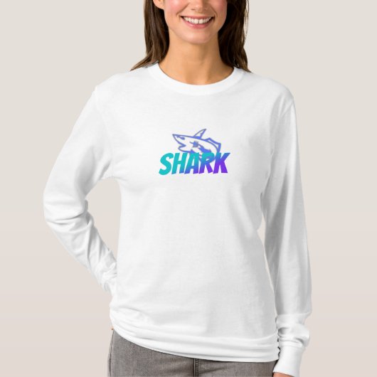 Fierce Gradient Shark Logo | Bold Ocean T-shirt (Voorkant)