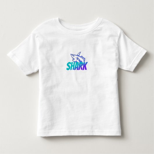 Fierce Gradient Shark Logo | Bold Ocean Vibes Kinder Shirts (Voorkant)