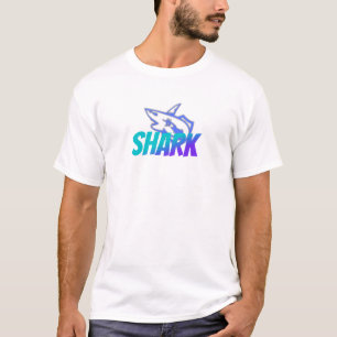 Fierce Gradient Shark Logo Krachtige Oceaan T-shirt