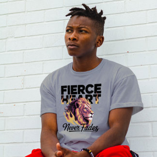Fierce Heart Never Fades Lion Eyes Avontuur T-shirt