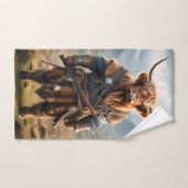 Fierce Highland Warrior: de moedige Koe Viking Bad Handdoek (Handdoek)