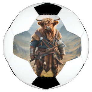 Fierce Highland Warrior: de moedige Koe Viking Voetbal
