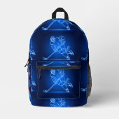 Fierce Hockey Player Backpack Bedrukte Rugzak (Voorkant)