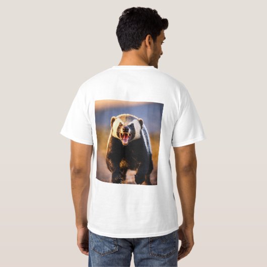 Fierce Honey Badger T-shirt (Achterkant volledig)