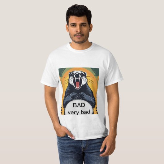 Fierce Honey Badger T-shirt (Voorkant volledig)
