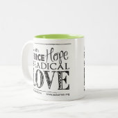 Fierce Hope & Radical Love - Drinkware Tweekleurige Koffiemok (Voorkant links)