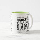 Fierce Hope & Radical Love - Drinkware Tweekleurige Koffiemok (Voorkant rechts)