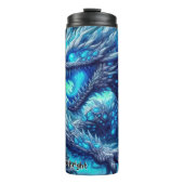 Fierce Ice Dragon in Forest Thermosbeker (Voorkant)