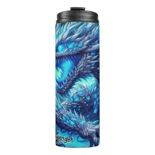 Fierce Ice Dragon in Forest Thermosbeker (Voorkant)