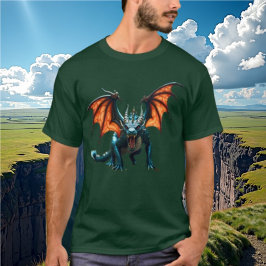 Fierce iriserende Dragon Tshirt