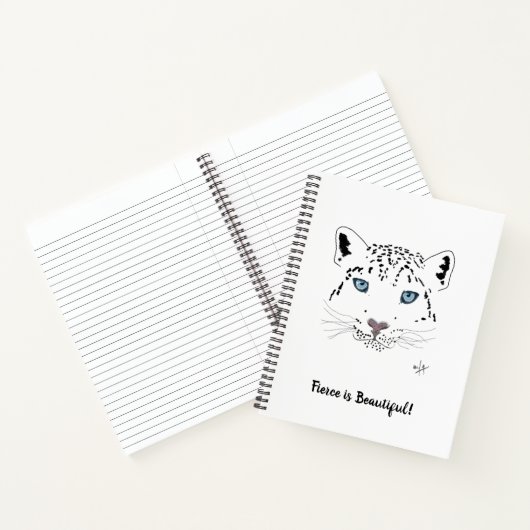 Fierce is een prachtig sneeuwluipaard notitieboek (Binnen)