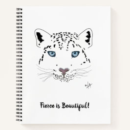 Fierce is een prachtig sneeuwluipaard notitieboek