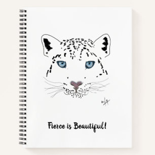 Fierce is een prachtig sneeuwluipaard notitieboek