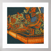 Fierce Kabuki Warriors – Japanese Woodblock Spirit Poster (Voorkant)