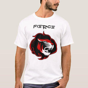 Fierce King print Mannen T-shirt