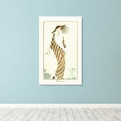 Fierce Lady  Art Deco Mode Bord Canvas Afdruk (Insitu (Houten vloer))