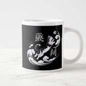 Fierce Leaping Cat Soccer Mug - For Soccer Fans Grote Koffiekop (Rechts)