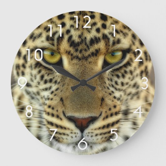 Fierce Leopard Grote Klok (Voorkant)