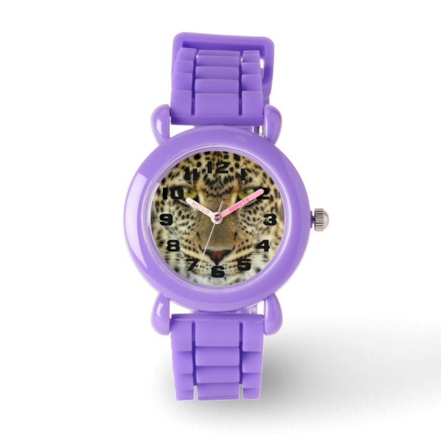 Fierce Leopard Horloge (Voorkant)