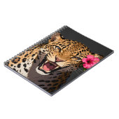 Fierce Leopard Pink Flower Notebook Notitieboek (Linkerzijde)