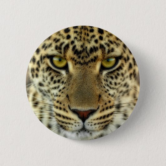 Fierce Leopard Ronde Button 5,7 Cm (Voorkant)