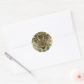 Fierce Leopard Ronde Sticker (Envelop)