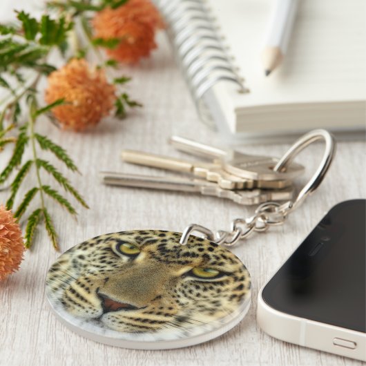 Fierce Leopard Sleutelhanger (Voorkant Rechts)