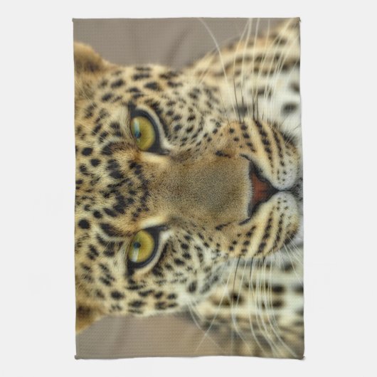 Fierce Leopard Theedoek (Verticaal)