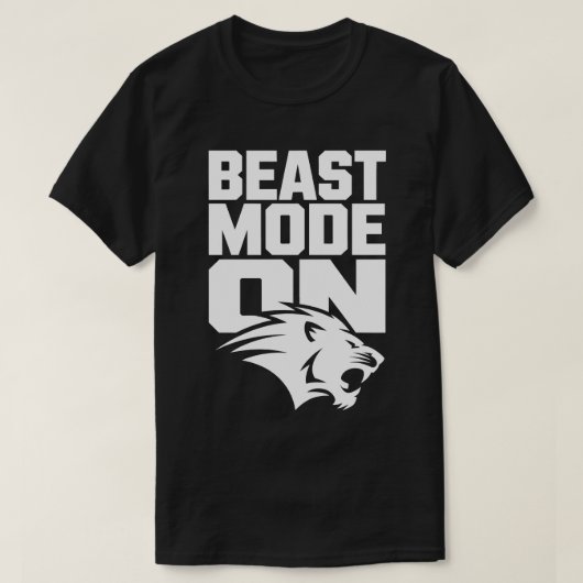 Fierce Lion Head Motivatie Workout T-shirt (Design voorkant)