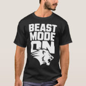 Fierce Lion Head Motivatie Workout T-shirt (Voorkant)