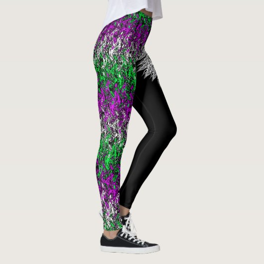 Fierce Lion-Leggings, zwart met kleurrijk patroon Leggings (Rechts)