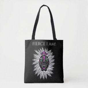 Fierce Lion, Tas, Lion's Face Tote Bag