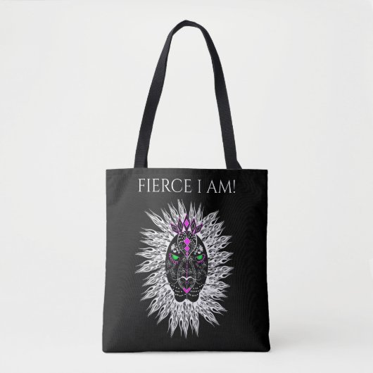 Fierce Lion, Tas, Lion's Face Tote Bag (Voorkant)