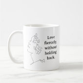 Fierce Love Butterfly Line Art Mug Koffiemok (Links)