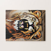 Fierce Majestic Lion - koning van de beesten Legpuzzel (Horizontaal)