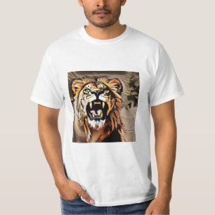 Fierce Majestic Lion - koning van de beesten T-shirt
