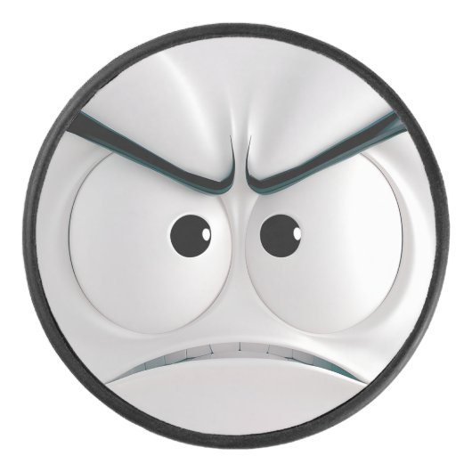 Fierce Mean Faced Hockey Puck (Voorkant)