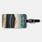 Fierce Minimalist Monta strand Ocean Wave Logo - Bagagelabel (Voorkant horizontaal)