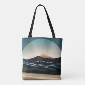 Fierce Minimalist Monta strand Ocean Wave Logo - Tote Bag (Achterkant)