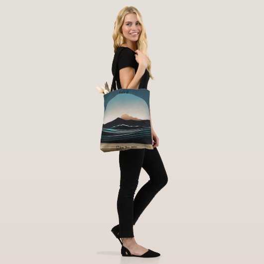 Fierce Minimalist Monta strand Ocean Wave Logo - Tote Bag (Op model)