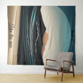 Fierce Minimalist Monta strand Ocean Wave Logo - Wandkleed (In Situ (horizontaal))