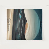 Fierce Minimalist Monta strand Ocean Wave Logo - Wandkleed (Voorkant (horizontaal))